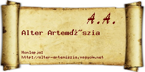 Alter Artemíszia névjegykártya